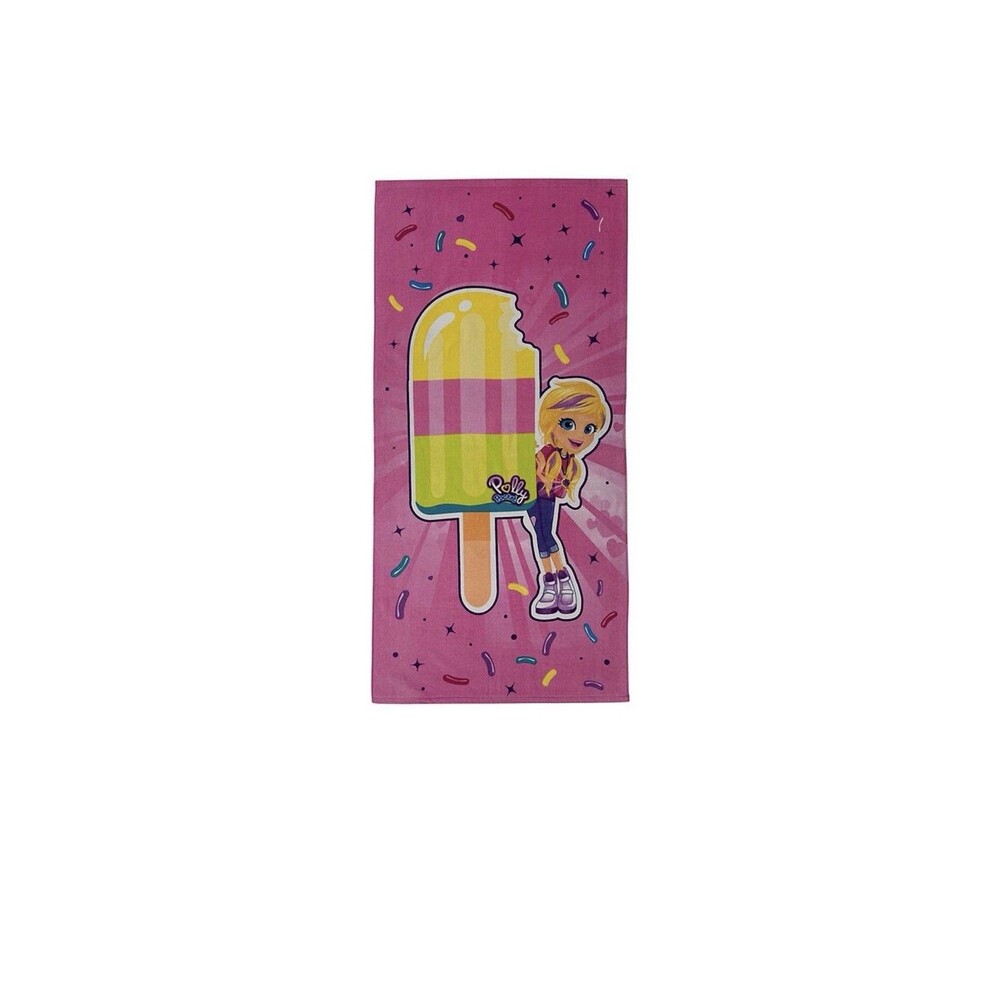Polly Pocket Beach Towel 28x58 Pink Kids Bath Pool Swim Towel NEW Cartoon